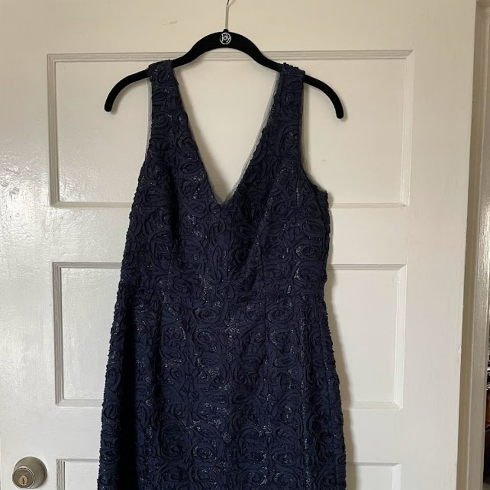 BCBG Marissa Rosette Embellished Sheath Dress